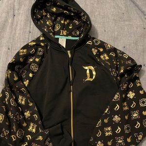 Disney black and gold zippered hoodie!